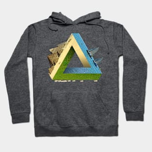 Impossible earth (penrose triangle) Hoodie
